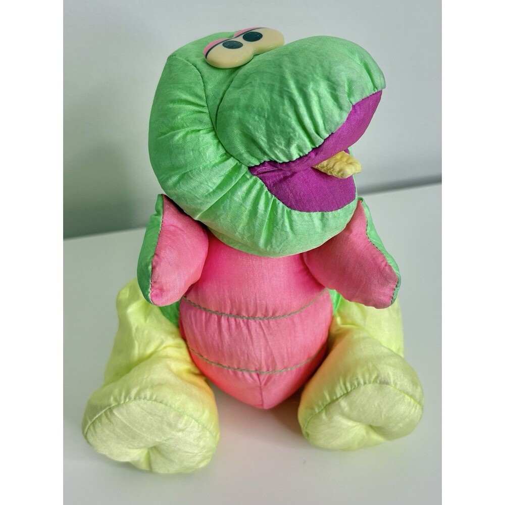 Fisher Price Vintage Baby Dino-Roarrs Rex Stuffed Animal Plush 1992 Squeaky Toy